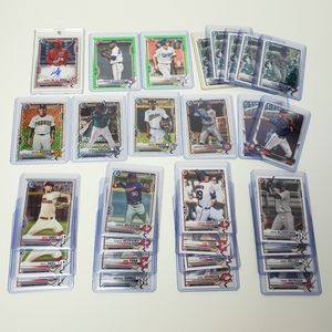 1st Bowman Baseball Card Lot Rookie RC Chrome Auto #'d Mojo Refractor SP Topps